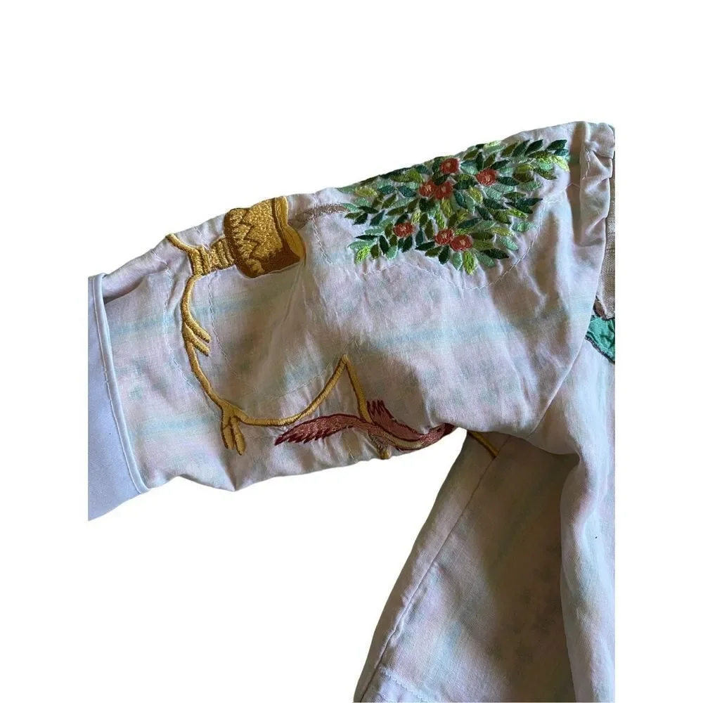Handsewn toddler girls beautiful fully lined embroidered jacket size 3T ￼